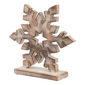 Wood White Wash Snow Decor- Decors Agency
