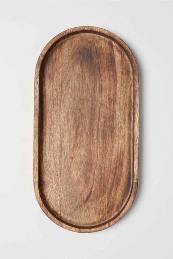 Acacia Wood Oval Serving Tray