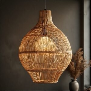 rattan handmade hanging lamp