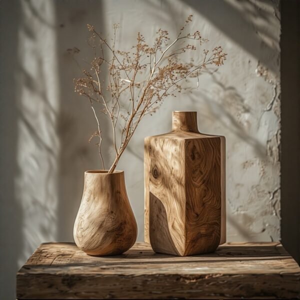 Wooden Vase Set