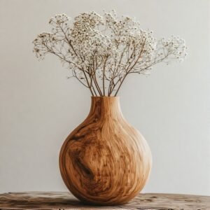 Wooden large vase decor agency