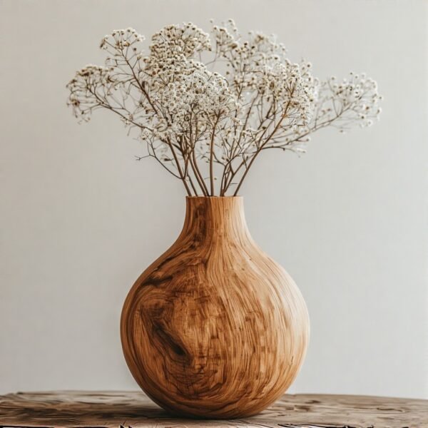 Wooden large vase decor agency