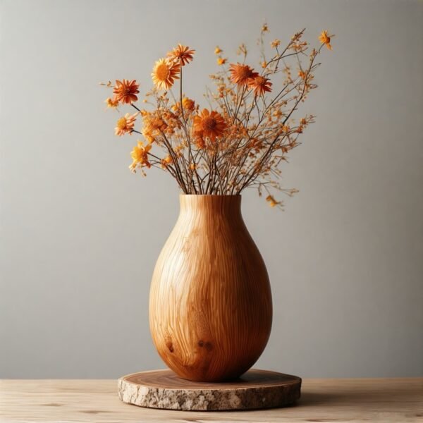 wooden vase . decor agency